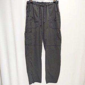 3/$30 Butter-Soft Stretch Grey Scrub Pants Medium